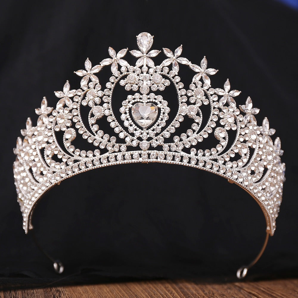 Crystal Crown for Women Princess Rhinestone Queen Prom Bridal Hair Accessories HE294