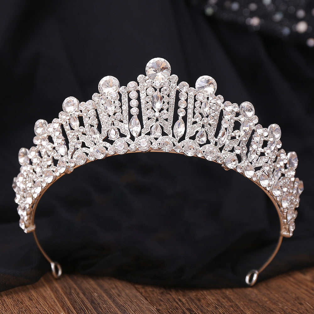 HE298-Crystal Quinceanera Birthday Crown Wedding Dress Accessories Bridal Crown Birthday Prom Tiaras Bridal Hair Accessories