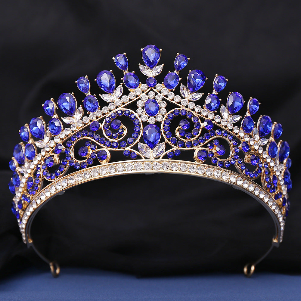 HE301-Crystal Crown for Women Princess Tiaras Rhinestone Wedding Bridal Hair Accessories Sweet 16 Birthday Prom Party Quinceanera Crowns