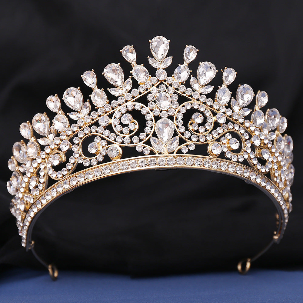 HE301-Crystal Crown for Women Princess Tiaras Rhinestone Wedding Bridal Hair Accessories Sweet 16 Birthday Prom Party Quinceanera Crowns