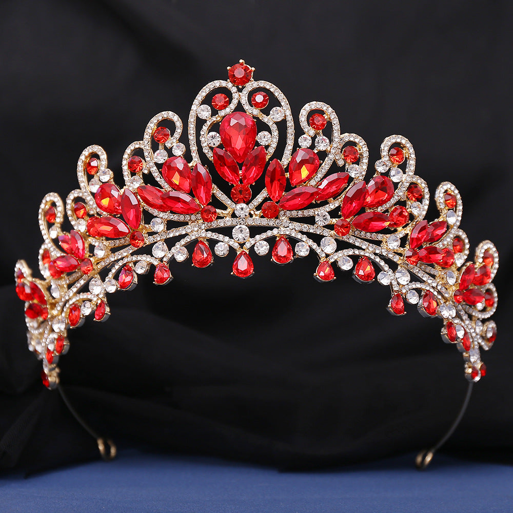 HE302-Sweet 16 Birthday Quinceanera Crowns Crystal Crown for Women Princess Tiaras Rhinestone Queen Headband