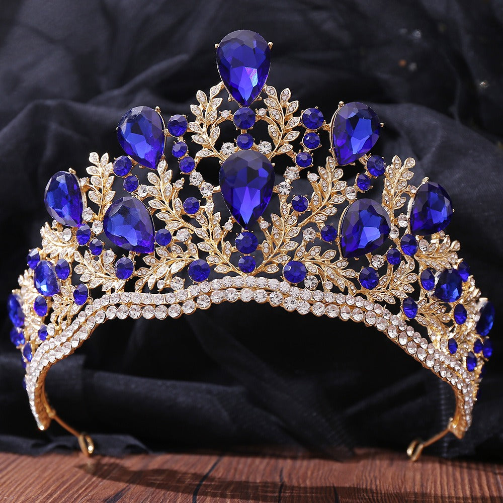 HE293-Corona de cristal para quinceañera, tiara de cumpleaños, accesorios para vestido de novia, corona de novia, accesorios para el cabello de novia para fiesta de graduación