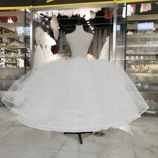 Oversized Bride Quinceanera Dress Petticoat Fluffy 7 Steel 2 Gauze Rings HE290