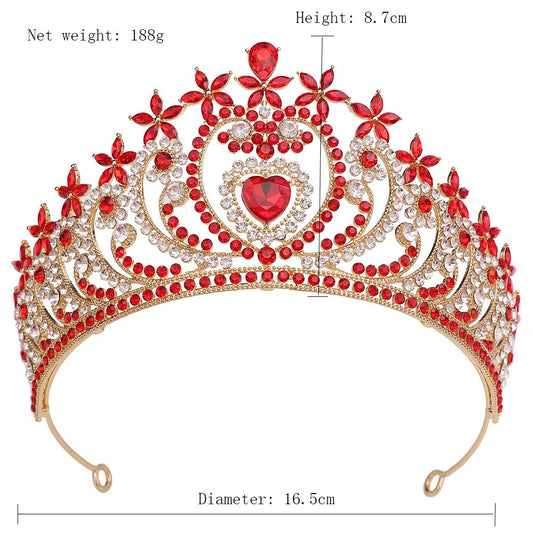 Crystal Crown for Women Princess Rhinestone Queen Prom Bridal Hair Accessories HE294