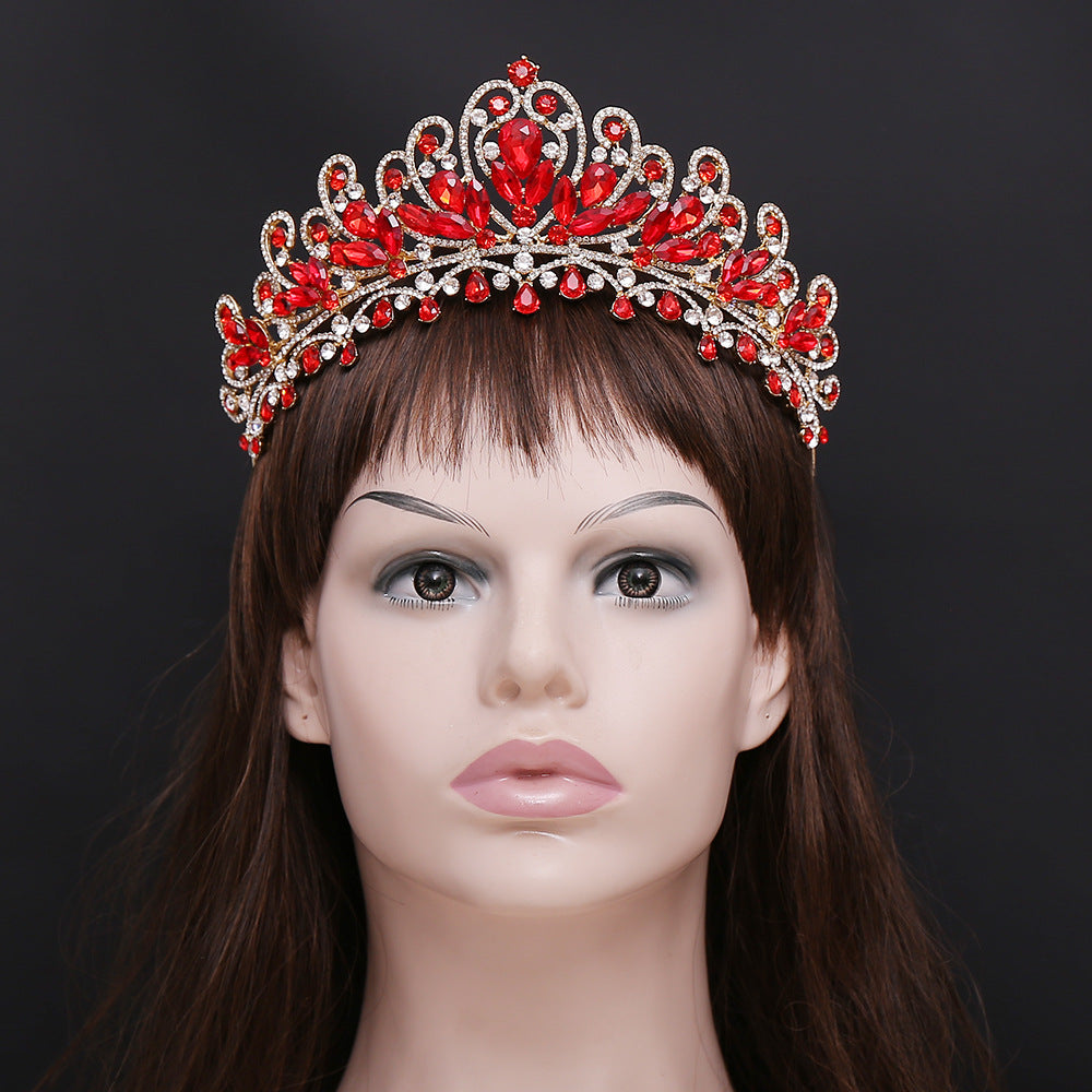 HE302-Sweet 16 Birthday Quinceanera Crowns Crystal Crown for Women Princess Tiaras Rhinestone Queen Headband
