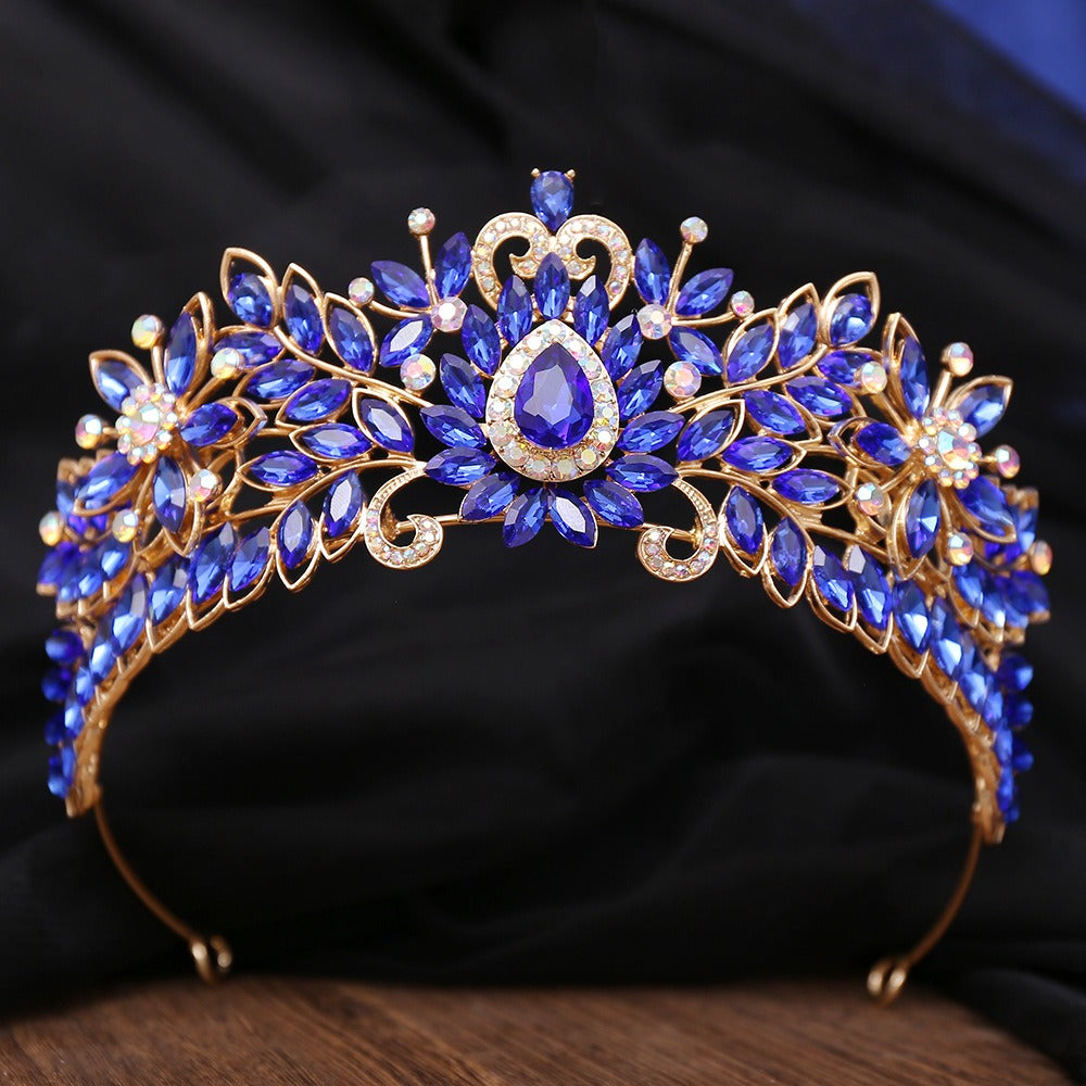 HE306-Women's Crystal Crown Princess Tiaras Rhinestone Wedding Bridal Hair Accessories Sweet 16 Birthday Prom Party Queen Headband