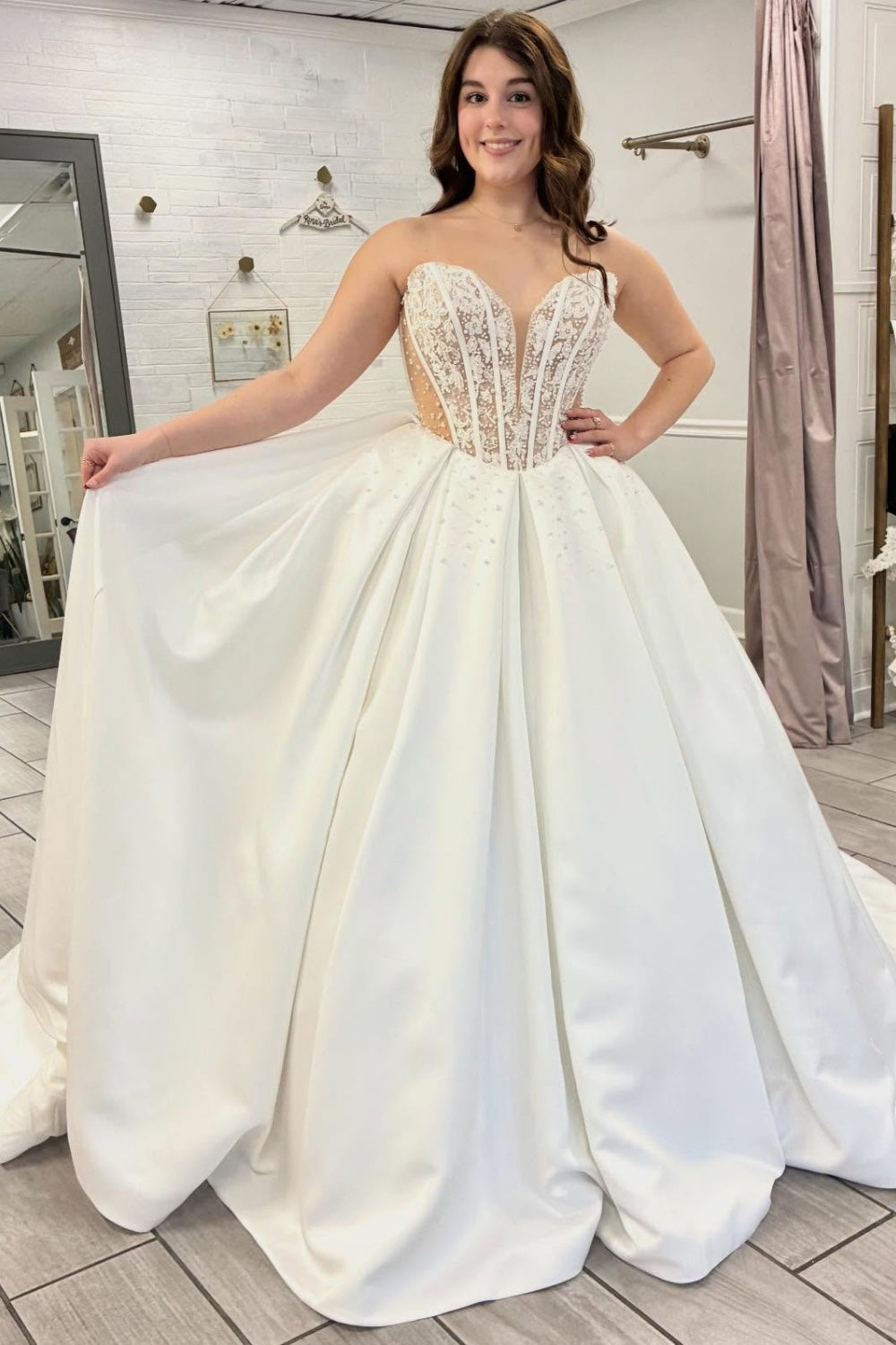 satin boho wedding dress A Line Lace Appliqued Dresses Strapless Wedding Gow – Hebebridal Wood Finish:Whitewash Ash Summer Wedding Or Any colour-purple Alex Perry Off-The-Shoulder V-Neck