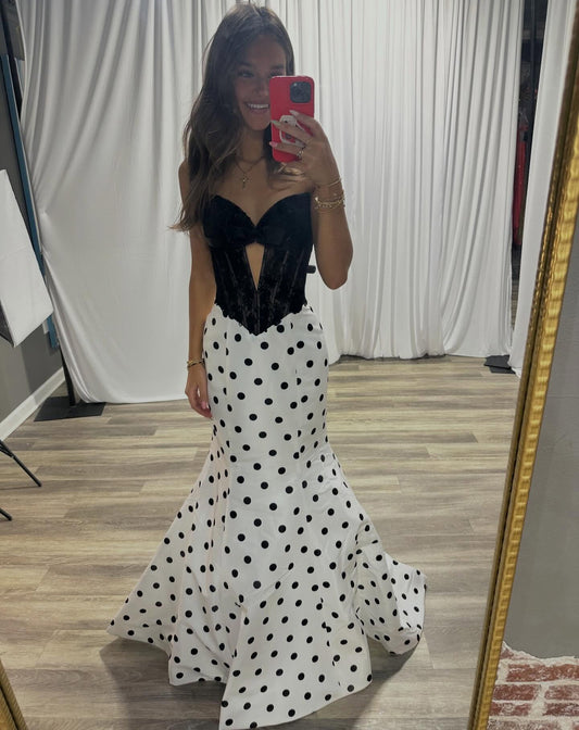 Vestido de noche largo de sirena con un hombro descubierto y lentejuelas brillantes, HE370