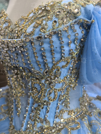 Tulle Lace Appliques Quinceanera Dresses Off Shoulder Prom Dresses for Sweet 16 HE072