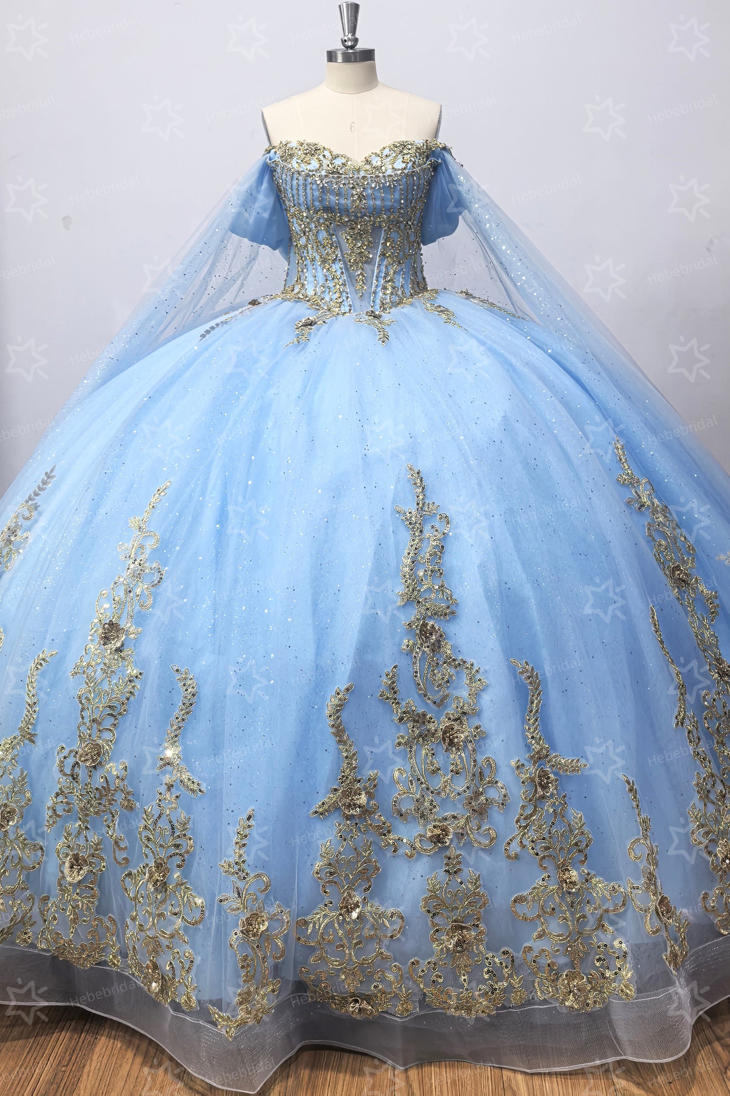 Off Shoulder Glittery Blue Quinceanera Dresses Tulle Appliqued Birthda Off Shoulder Glittery Blue Quinceanera Dresses Tulle Appliqued Birthda