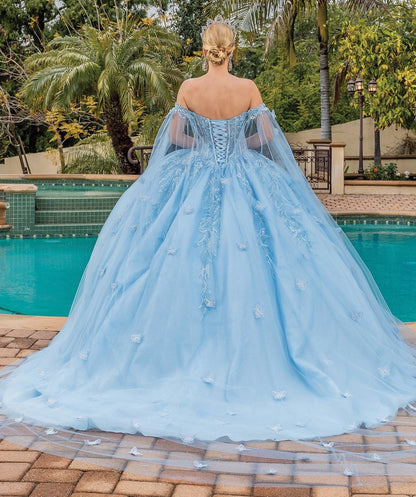 Off Shoulder Ball Gown Sweet 16 Tulle Appliqued Quinceanera Dresses HE873