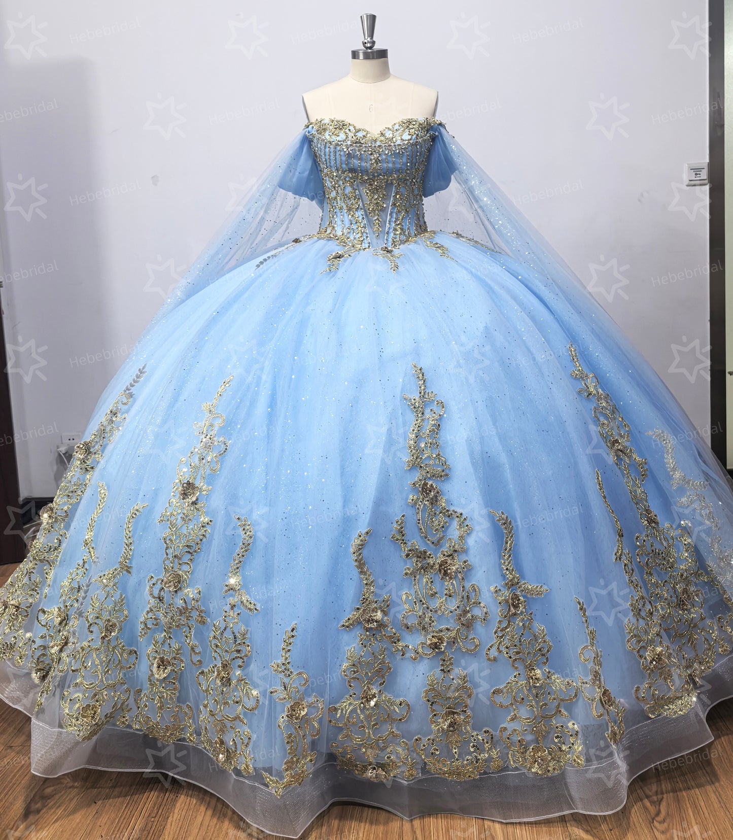 Tulle Lace Appliques Quinceanera Dresses Off Shoulder Prom Dresses for Sweet 16 HE072