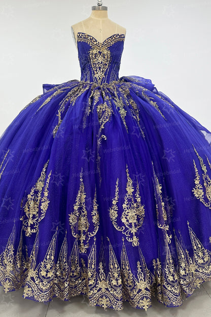 Sweetheart Ball Gown Tulle Beaded Quinceanera Dresses Princess Sweet 16 Party Gowns HE1196