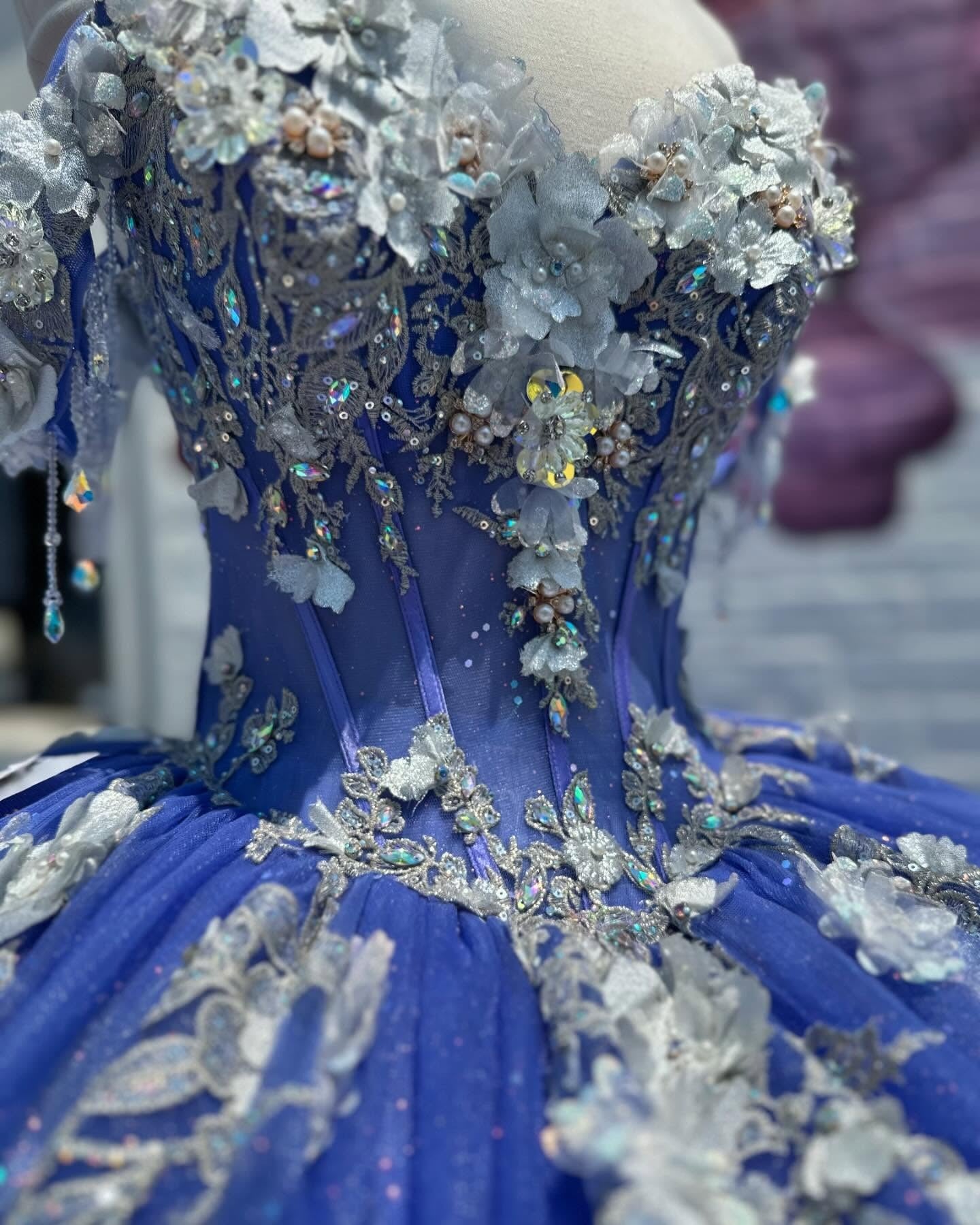 HE231-Preciosos vestidos de quinceañera con apliques de encaje, vestido de baile princesa de tul con cuentas, vestidos de fiesta de dulces 16, vestidos de fiesta con hombros descubiertos
