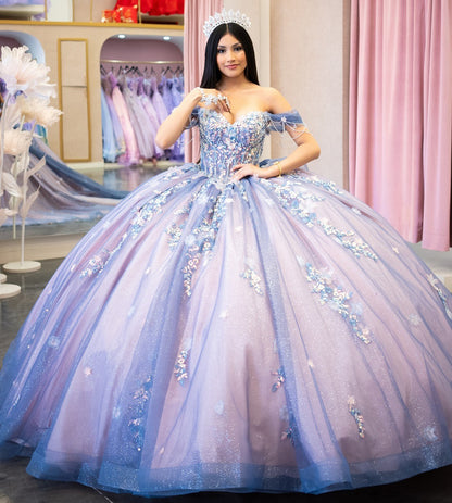 HE096-Hermosos vestidos de quinceañera de tul con hombros descubiertos y apliques de encaje, vestido de fiesta de cumpleaños con escote corazón para dulces 16