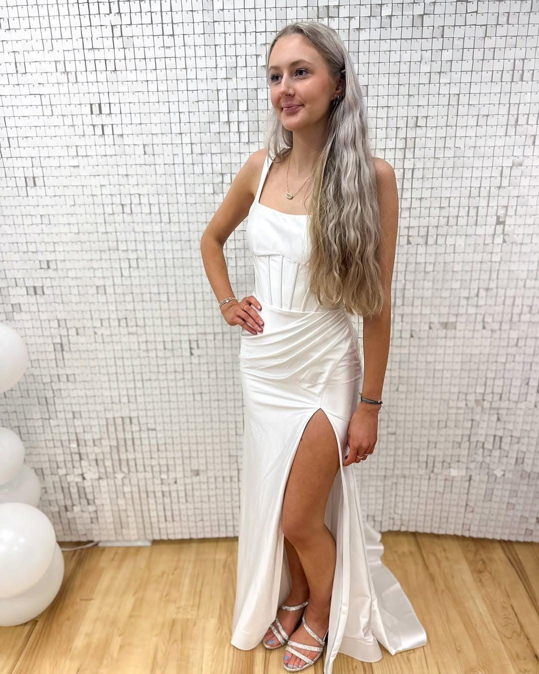 HE208-Spaghetti Straps Mermaid Long Prom Dresses Satin Corset Evening Party Gowns Plus Size Backless Formal Dress for Women