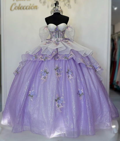Off Shoulder Quinceanera Dresses Princess Lace Beaded Sweet 16  Party Dresses HE232