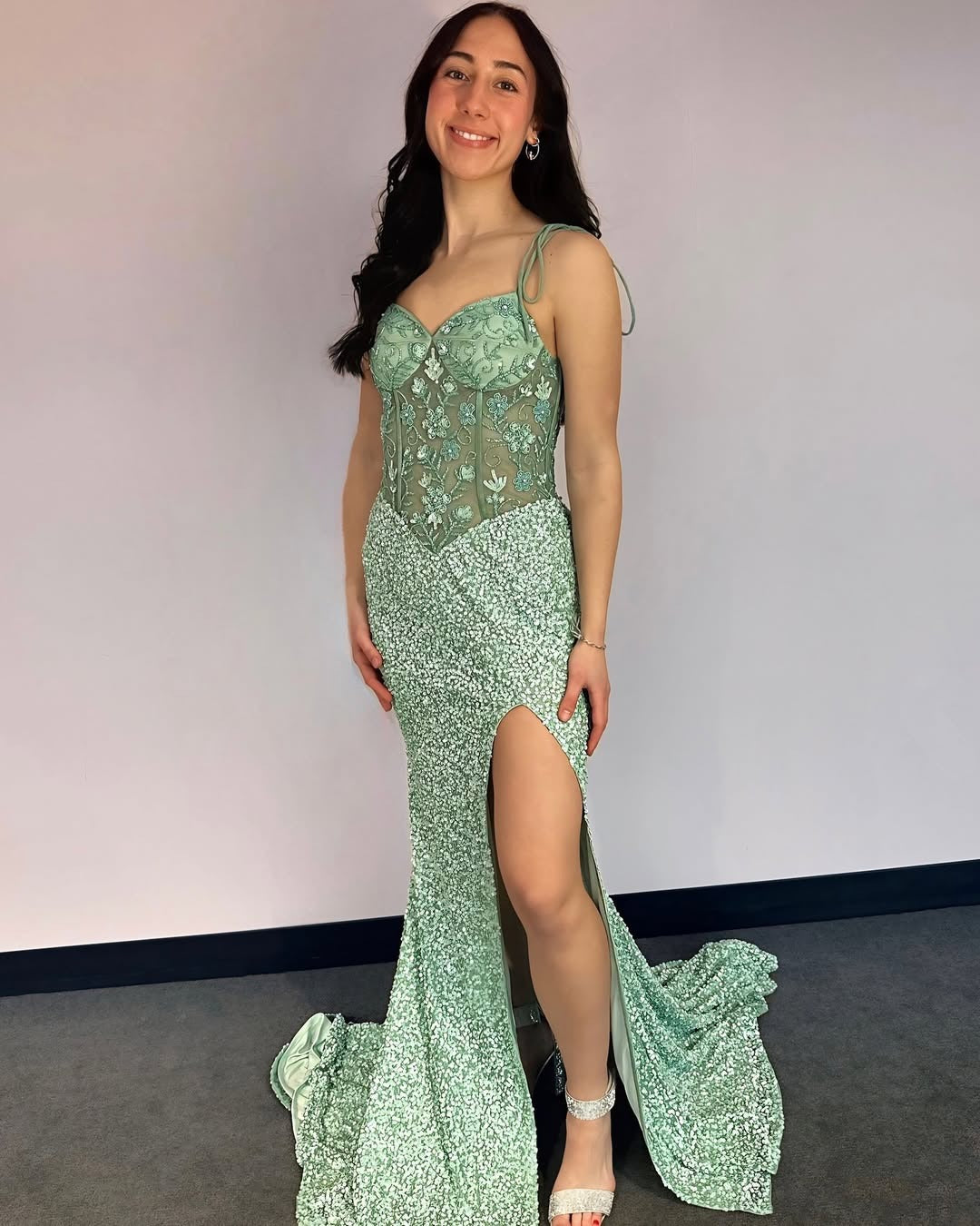 HE342-Mermaid Sweetheart Evening Dresses Long with Side Slit Sexy Backless Prom Gowns Corset Plus Size Party Dresses