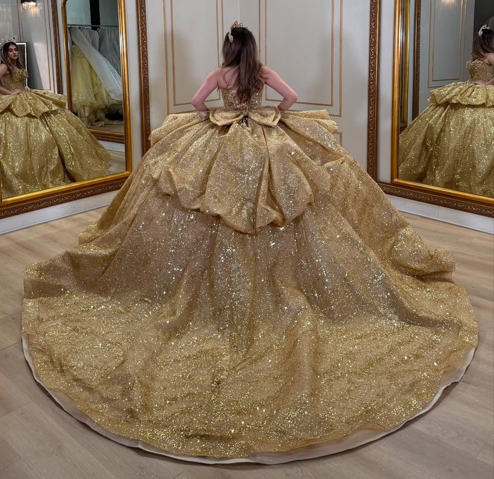 Gold Glitter Princess Quinceanera Dresses Sweetheart Ruffles Party Gow Hebebridal Gold Glitter Princess Quinceanera Dresses Sweetheart Ruffles Party Gow Hebebridal
