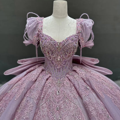 HE386-Sweetheart Gorgeous Quinceanera Dresses Ball Gown Tulle Appliques Sweet 16 Birthday Prom Party Dresses