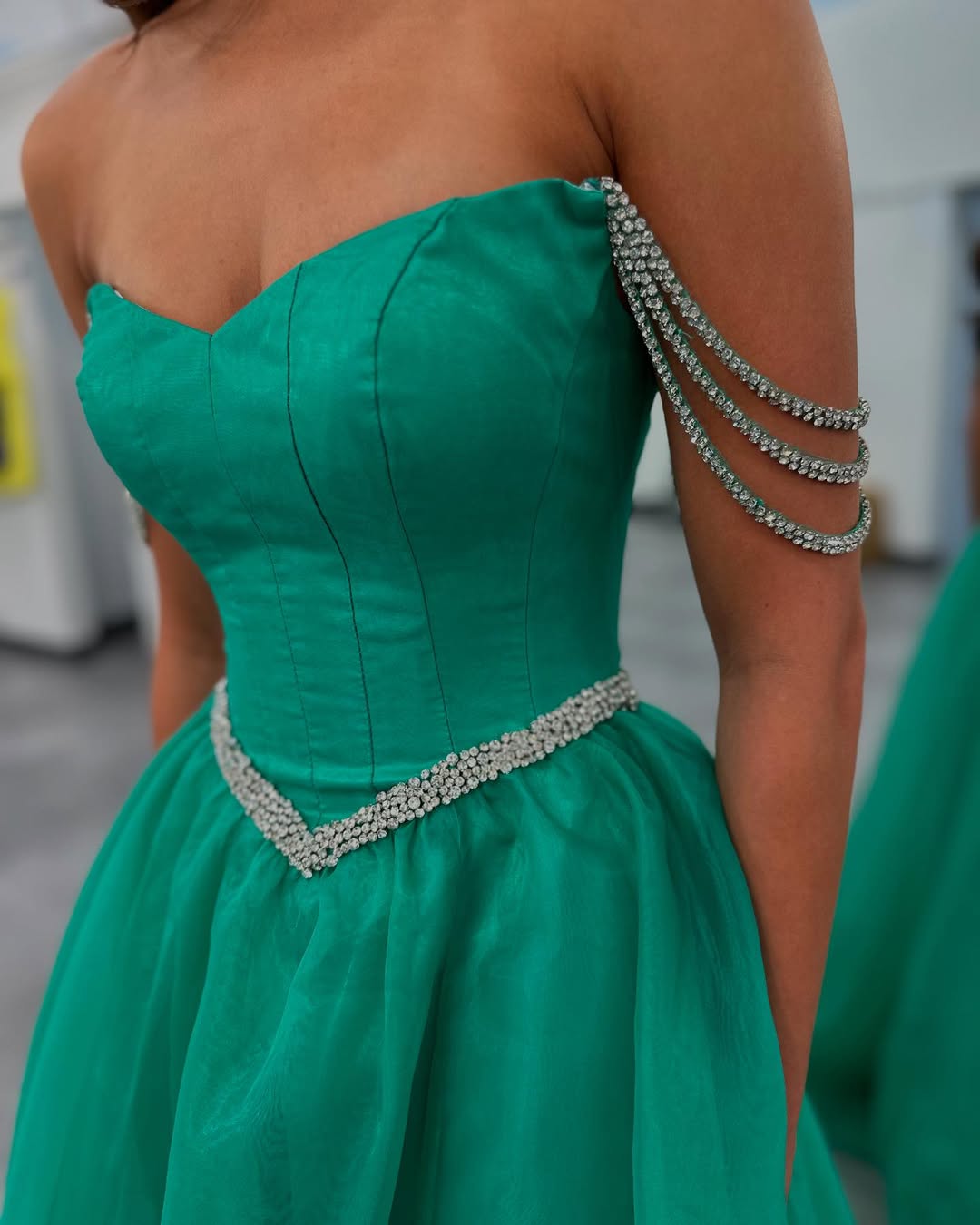 HE349-A Line Tulle Prom Dresses Long with Slit Off Shoulder Sequin Beaded Evening Gowns Plus Size Maxi Dress for Women