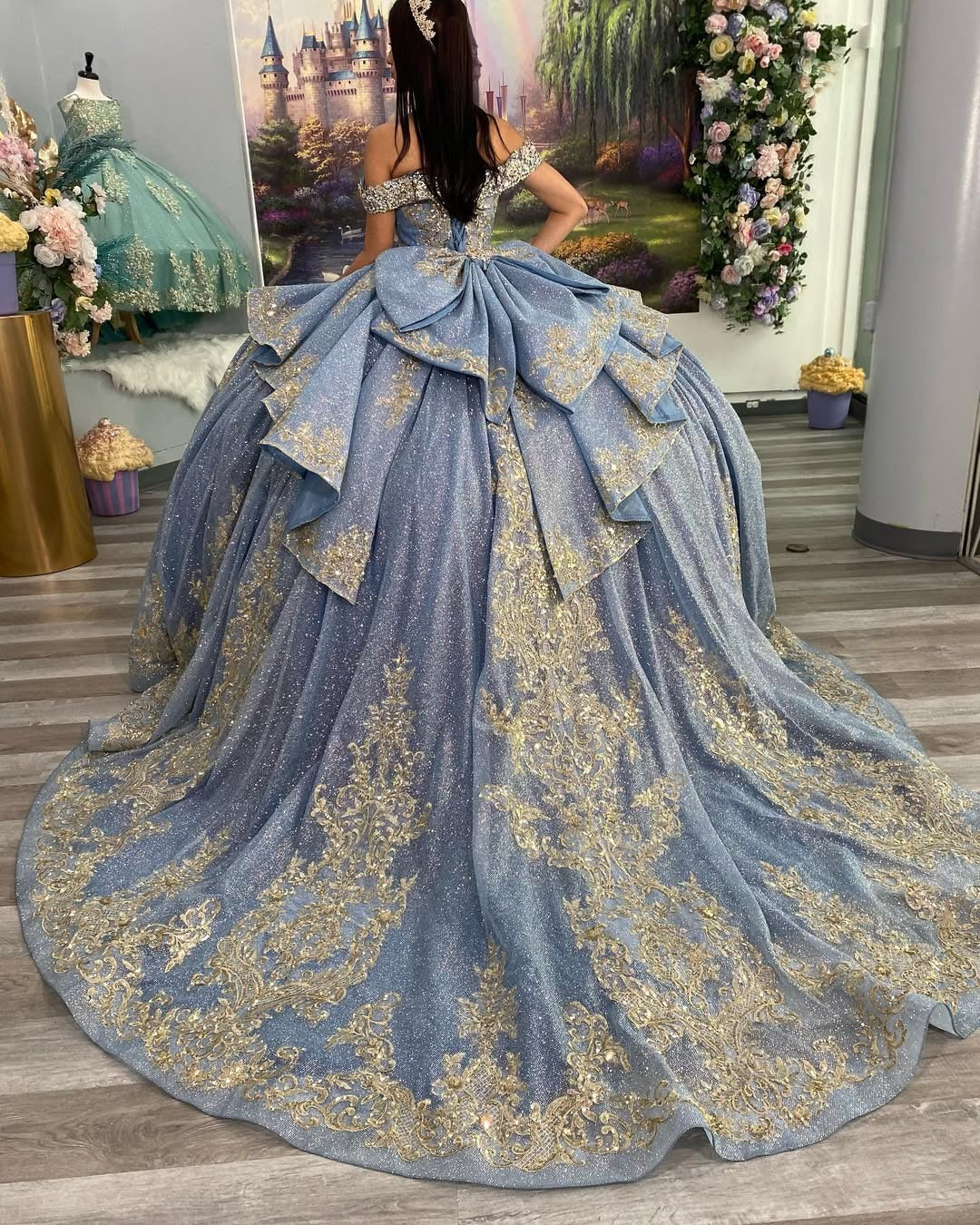 Vestidos de quinceañera con encaje de tul, estilo princesa, para fiesta de dulces 16, HE519