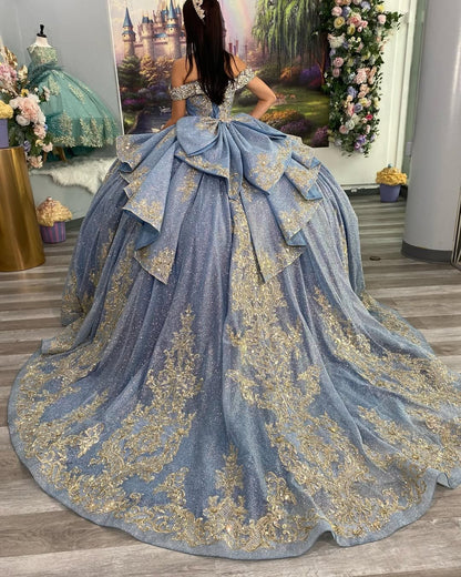 Vestidos de quinceañera con encaje de tul, estilo princesa, para fiesta de dulces 16, HE519