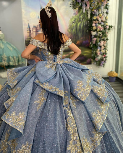 Vestidos de quinceañera con encaje de tul, estilo princesa, para fiesta de dulces 16, HE519