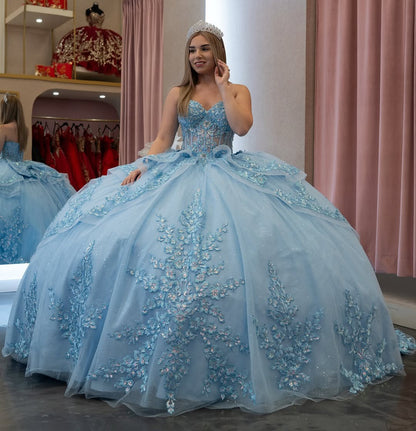 Vestidos de quinceañera con hombros descubiertos, tul princesa, apliques, vestidos de quinceañera HE530