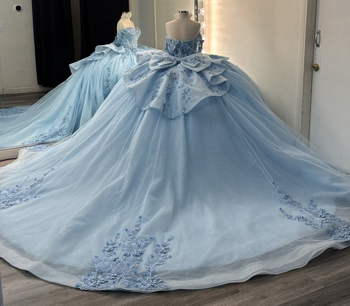 Ball Gown Tulle Lace Beaded Sweet 15 16 Quinceanera Dresses for Birthday Party HE931