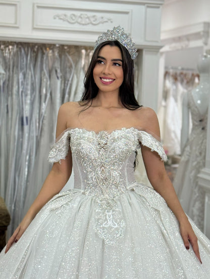 Sweetheart A-Linie Tüll 3D Blumen Strand Brautkleider für die Braut HE878