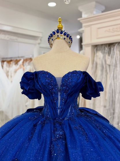 Glittery Tulle Appliqued Corset Princess Quinceanera Dresses for Sweet 16 HE969