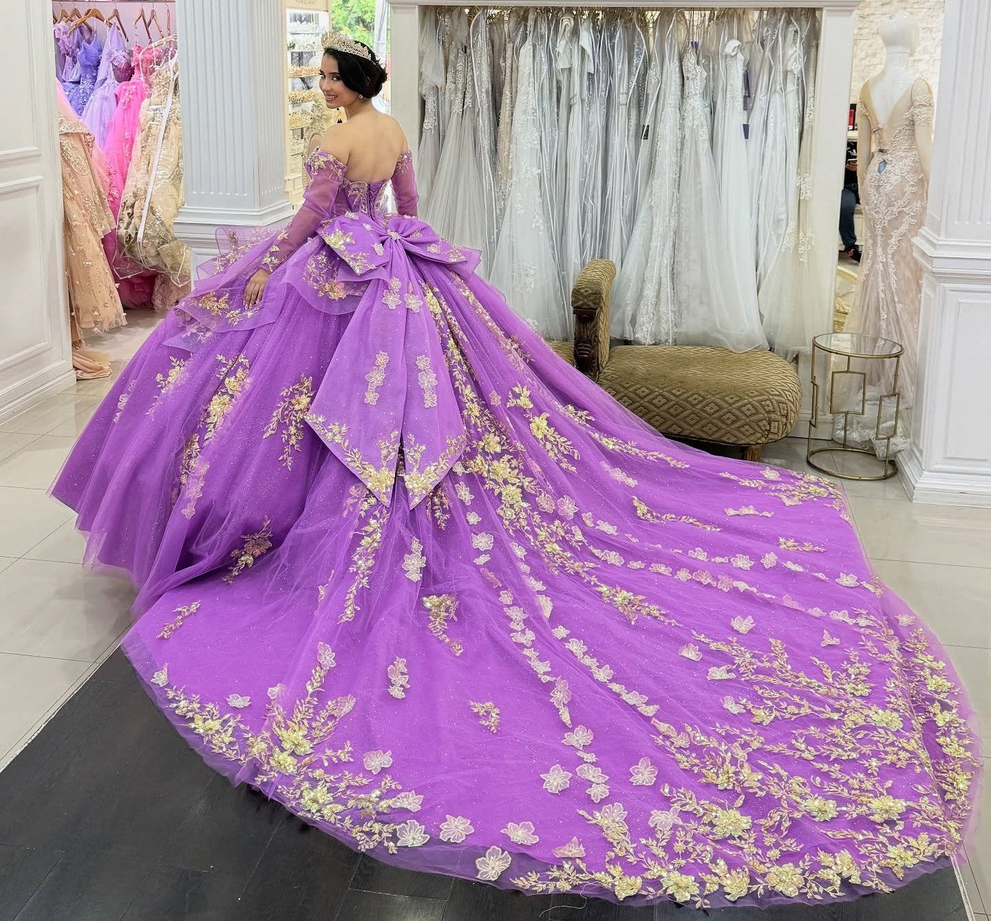 Sweetheart Ball Gown Princess Sweet 16 Quinceanera Dresses with Detachable Sleeves HE1004