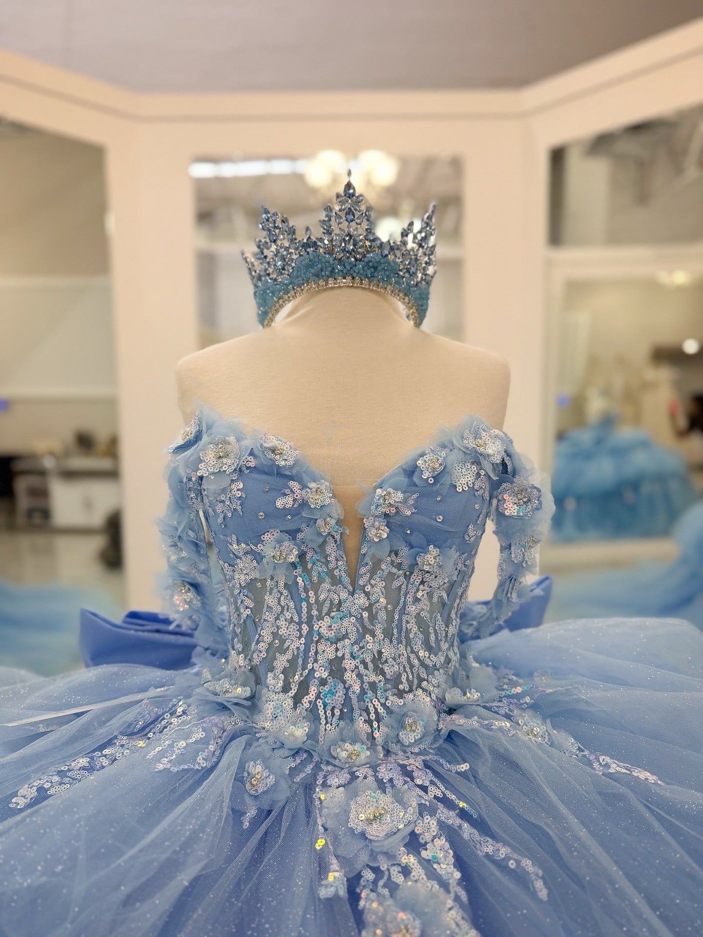 Vestidos de quinceañera con hombros descubiertos, tul princesa, apliques, vestidos de quinceañera HE530