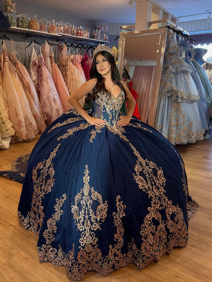 Vestidos de quinceañera con hombros descubiertos, tul princesa, apliques, vestidos de quinceañera HE530