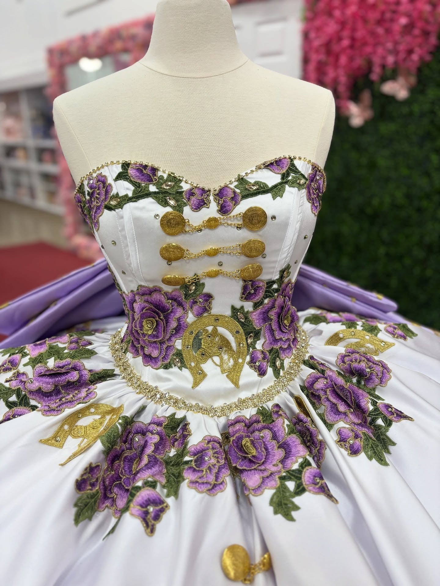 Sweetheart Ball Gown Lilac Quinceanera Dresses Tulle Ruffled Flower Sweet 16 Party Dress HE1215