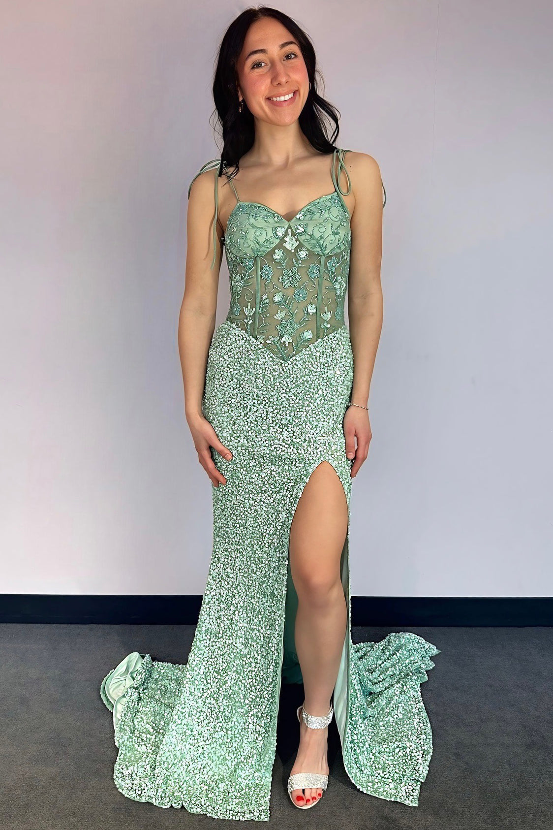 HE342-Mermaid Sweetheart Evening Dresses Long with Side Slit Sexy Backless Prom Gowns Corset Plus Size Party Dresses