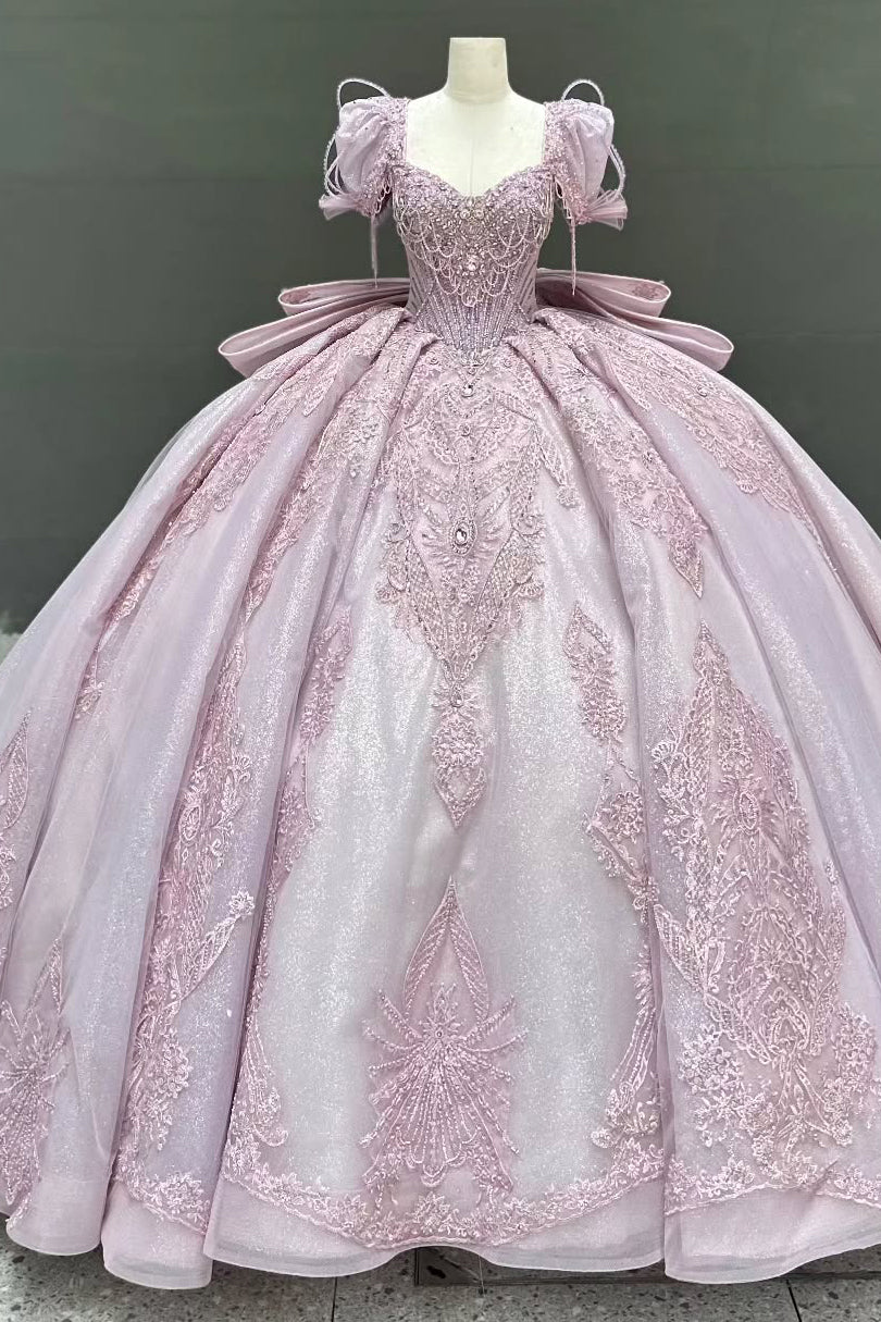 HE386-Sweetheart Gorgeous Quinceanera Dresses Ball Gown Tulle Appliques Sweet 16 Birthday Prom Party Dresses