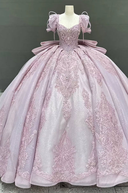 HE386-Sweetheart Gorgeous Quinceanera Dresses Ball Gown Tulle Appliques Sweet 16 Birthday Prom Party Dresses