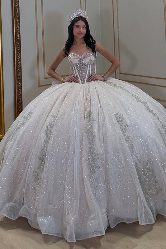Vestidos de quinceañera con hombros descubiertos, tul princesa, apliques, vestidos de quinceañera HE530