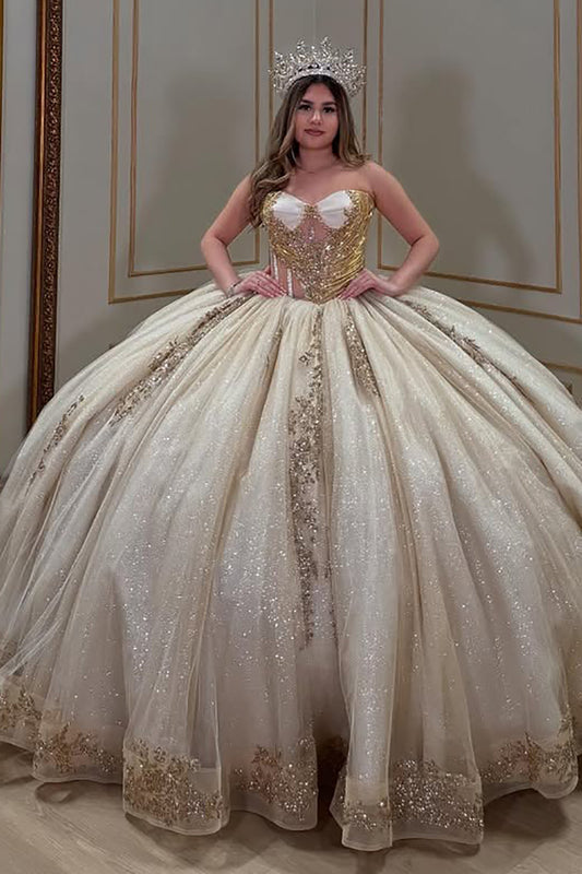 Vestidos de quinceañera con hombros descubiertos, tul princesa, apliques, vestidos de quinceañera HE530