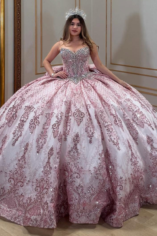 HE322-Gorgeous Ball Gown Sweet 16 Quinceanera Dresses Sweetheart Lace Appliques Party Gowns Sleeveless Birthday Dresses