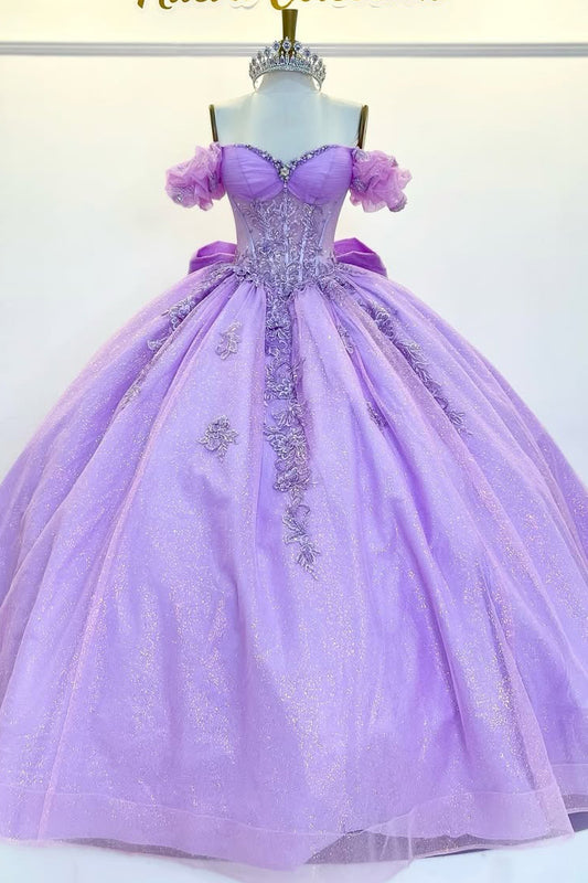 Princess Quinceanera Dresses for Sweet 16 Tulle Lace Beaded Party Dresses HE239