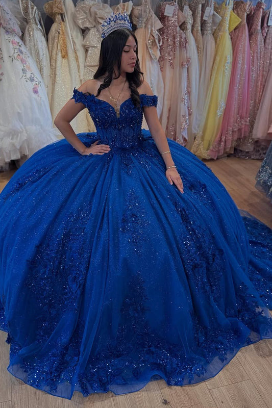 Vestidos de quinceañera estilo princesa con apliques de encaje y tul, vestido de fiesta para dulces 16, HE506