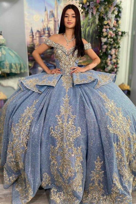 Vestidos de quinceañera con encaje de tul, estilo princesa, para fiesta de dulces 16, HE519