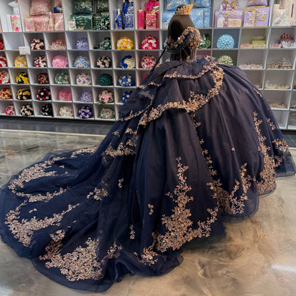 Luxury Lace Crystal Beaded Off Shoulder Quinceanera Dresses for Sweet 15 Party HE1565