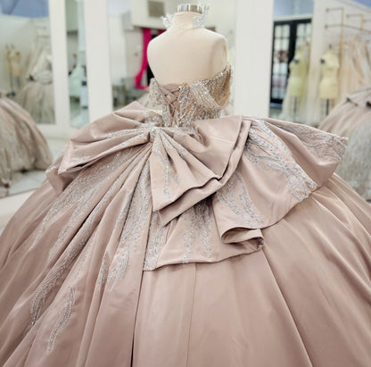 Vestidos de quinceañera con hombros descubiertos, tul princesa, apliques, vestidos de quinceañera HE530