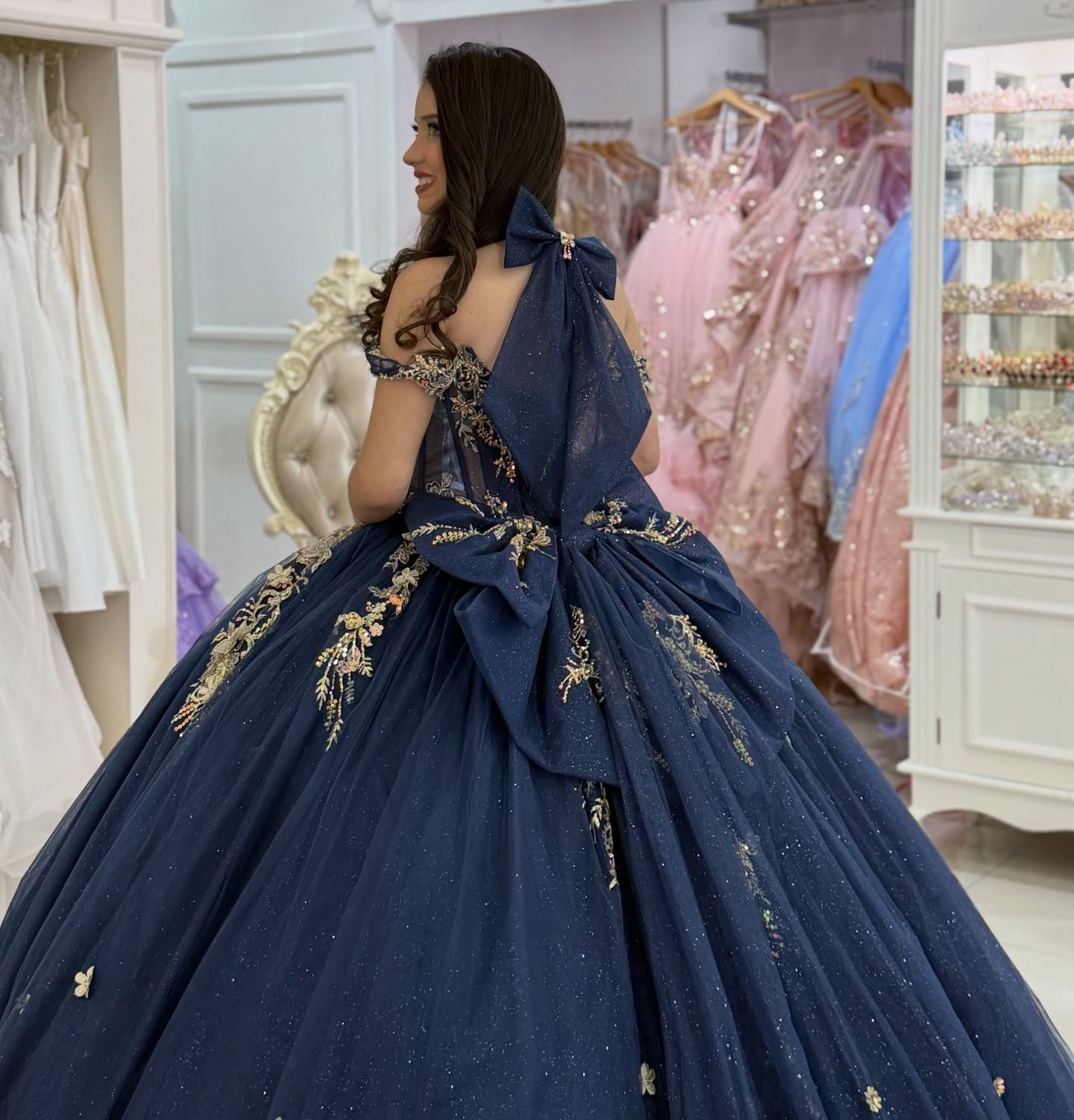 Vestidos de quinceañera con hombros descubiertos, tul princesa, apliques, vestidos de quinceañera HE530