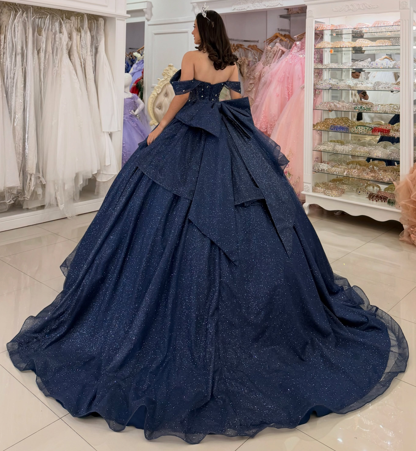 Vestidos de quinceañera con hombros descubiertos, tul princesa, apliques, vestidos de quinceañera HE530