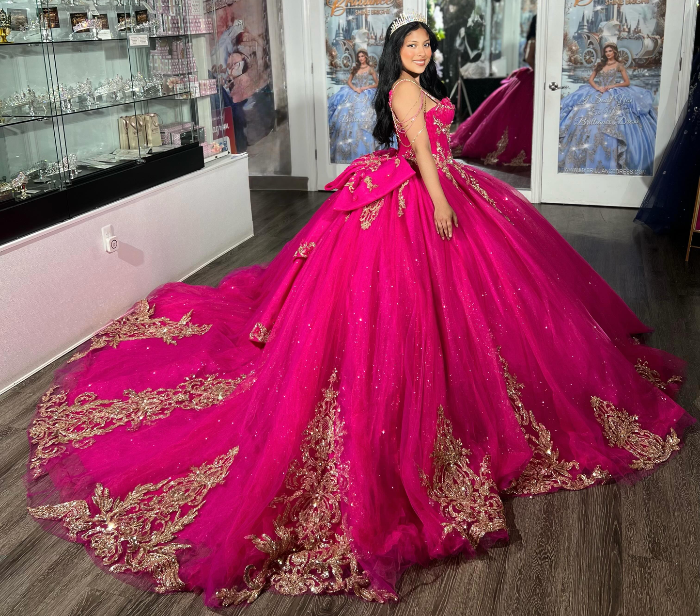 Glittery Lace Appliqued Sweet 16 Quinceanera Dresses Sweetheart Celebration Gowns HE1680